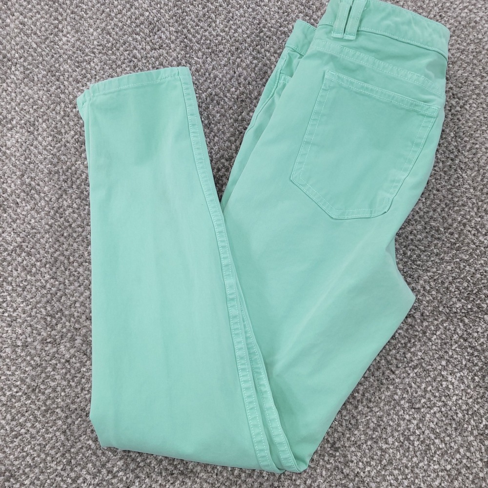 American Apparel Mint Green Skinny Jeans Ankle Zip Made in USA Size 30/31 Mens